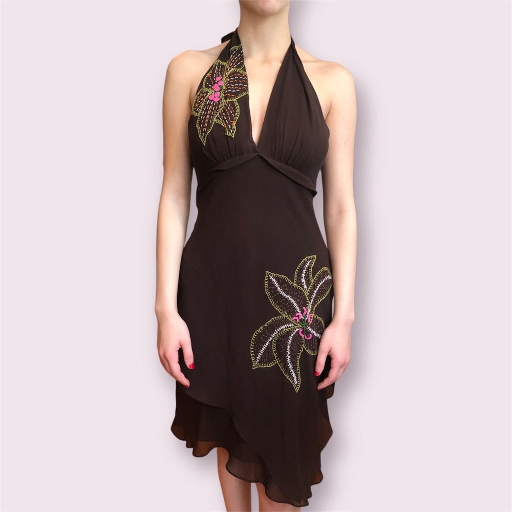 bcbg vintage halter dress